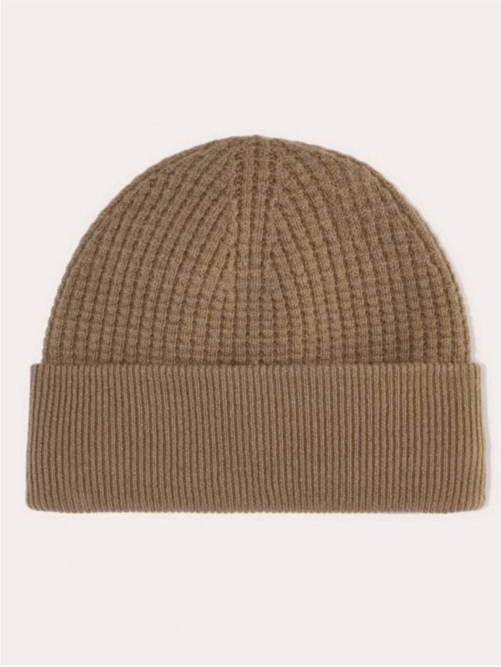 Everlane Wool Waffle Beanie Camel